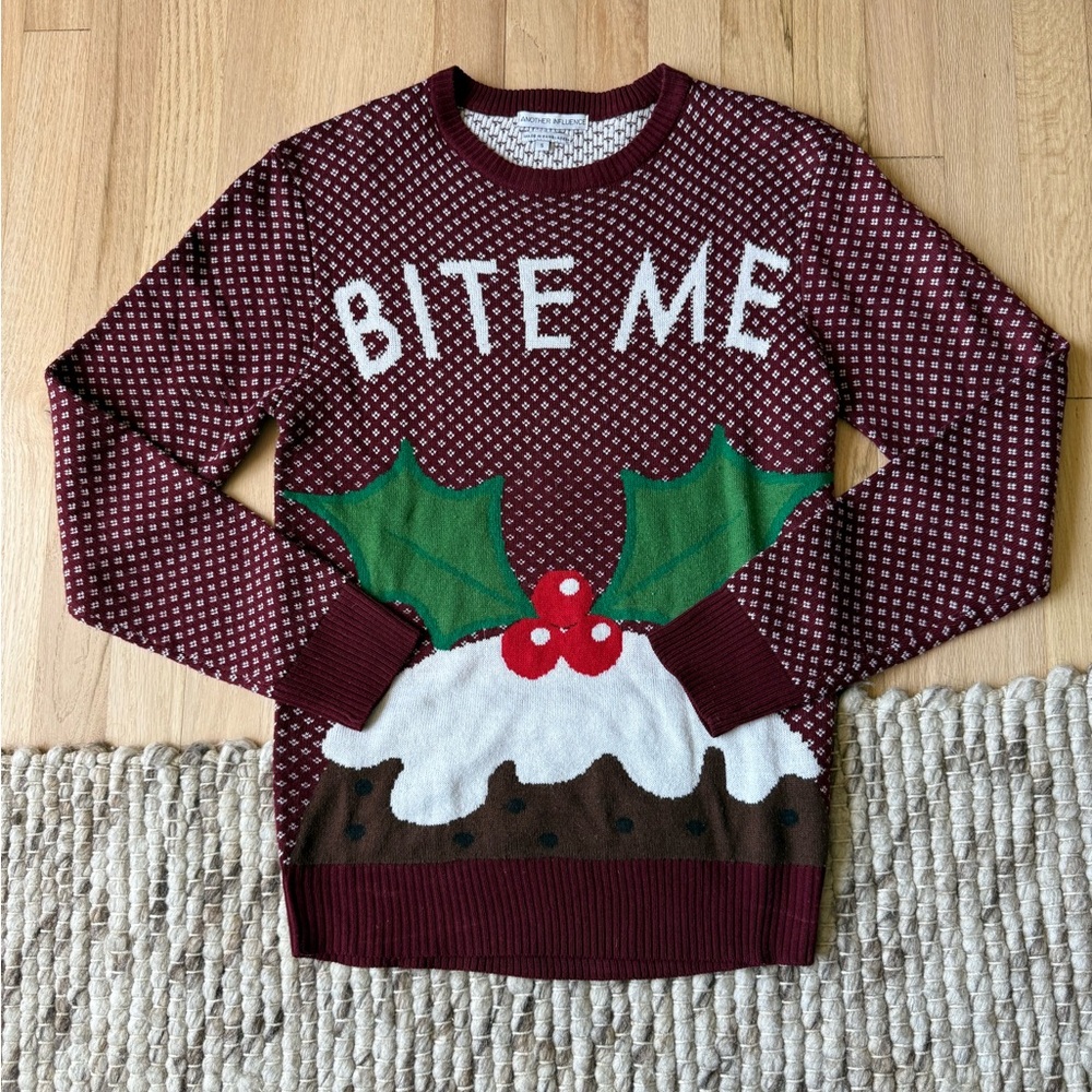 Festive Burgundy Christmas Sweater